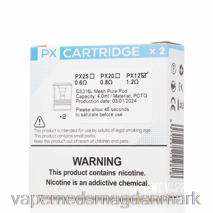 Vape Med Smag Yihi Sxmini Puremax Px Replacement Pods 1.2ohm Px12